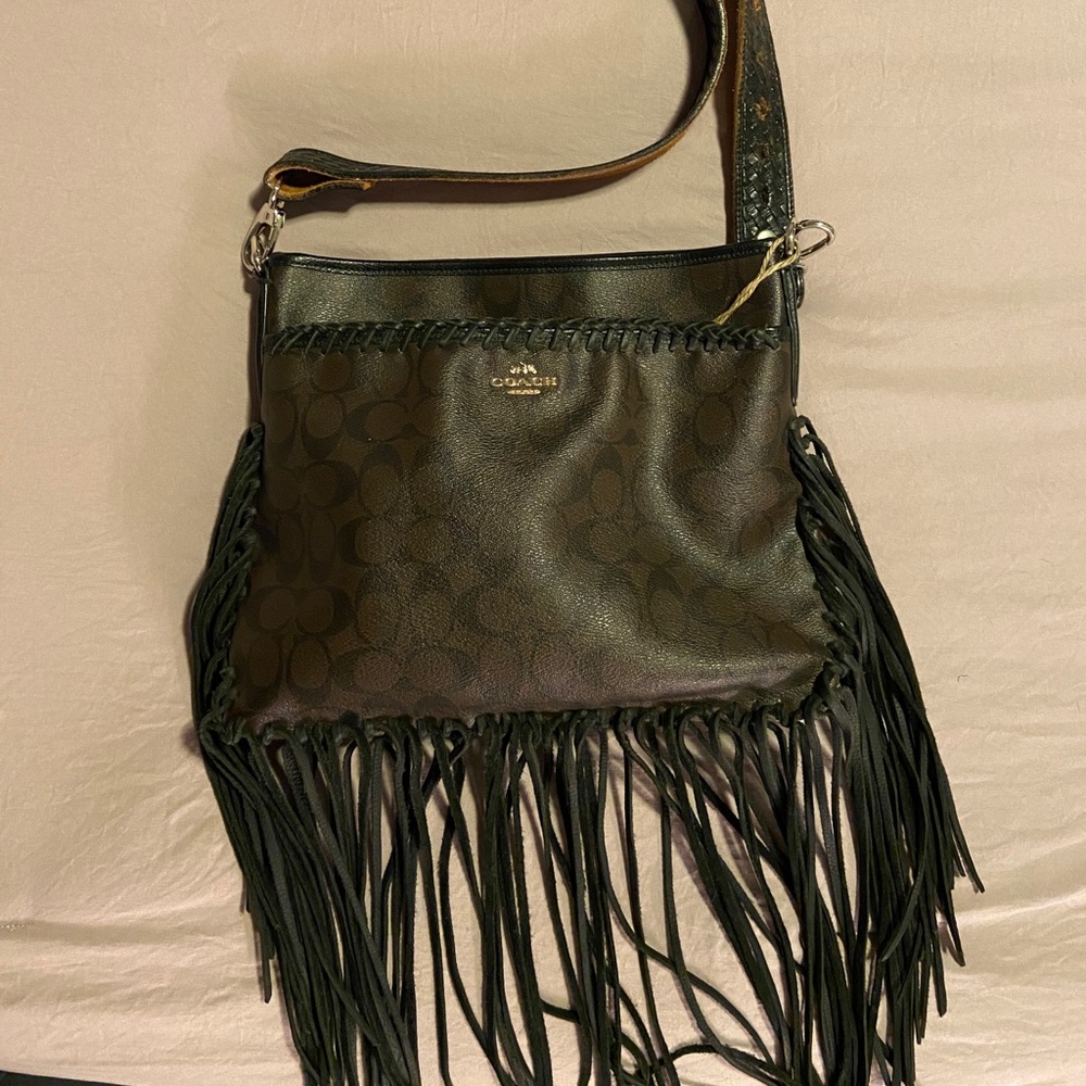 Beautiful Coach Bag with added fringe!